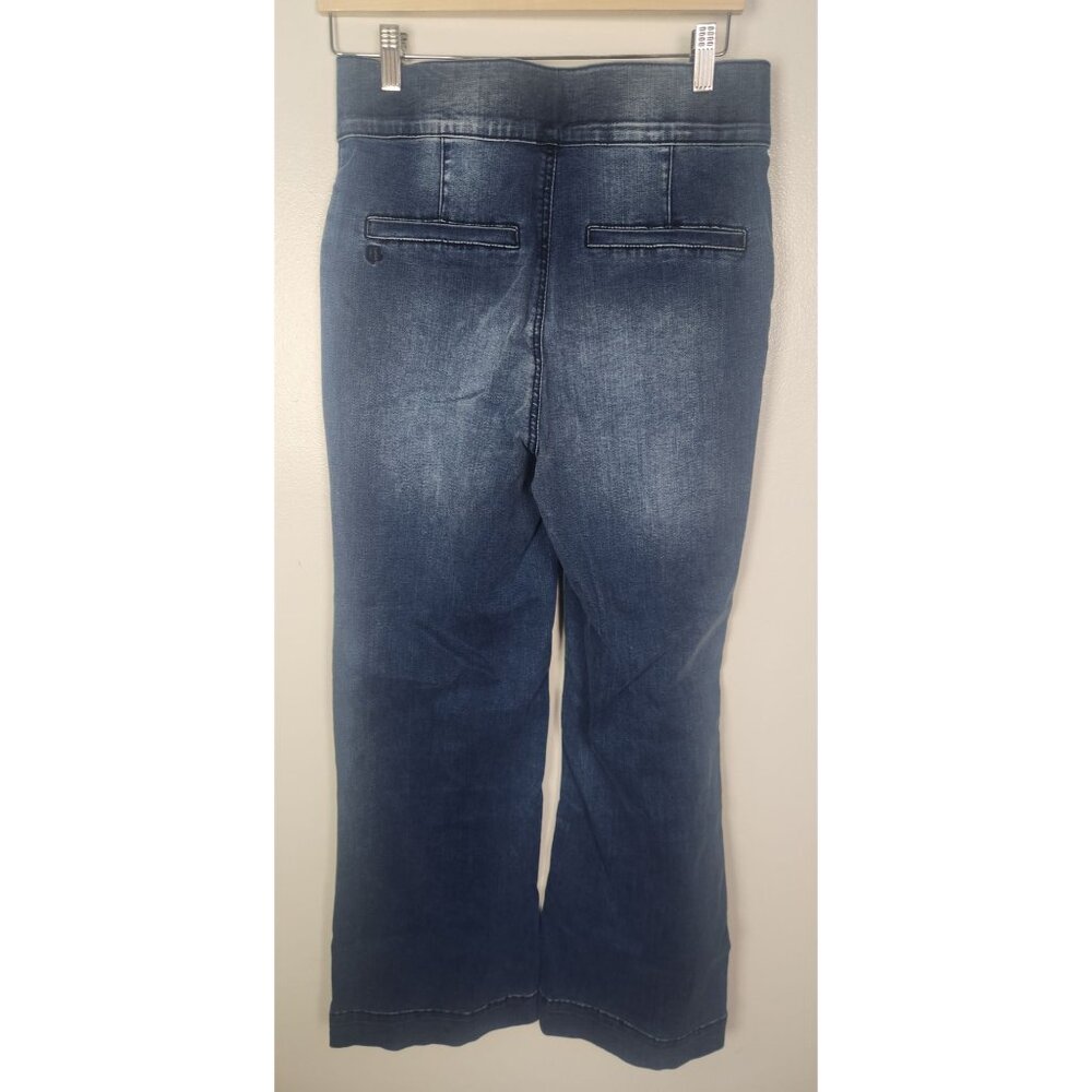 Betabrand Women's Sz. M Farah Wide Leg Jeans in Canyon Wash - Picture 4 of 6